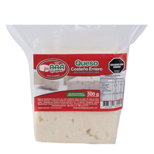 [058192] Queso Costeño Entero Quesera AAA 500Gr