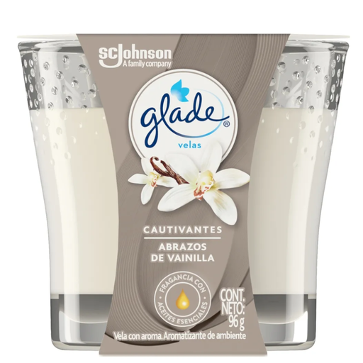 [058204] Vela Aromatizada Glade Abrazos De Vainilla 96Gr