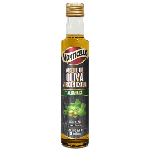 [058214] Aceite Oliva Con Albahaca Monticello 250Ml