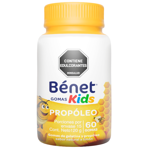 [058216] Gomas Bénet Propóleo Kids Frasco 60 Unidades 120Gr