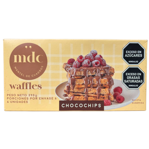 [058222] Waffles Chocochips Mantel De Cuadros mdc 6 Unidades 390Gr