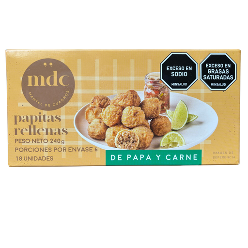 [058224] Papitas Rellenas De Carne  Mantel De Cuadros mdc 18 Unidades 240Gr