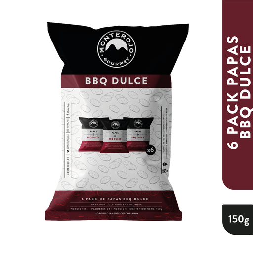 [058234] Papas BBQ Dulce Monterojo 6 Unidades 150Gr
