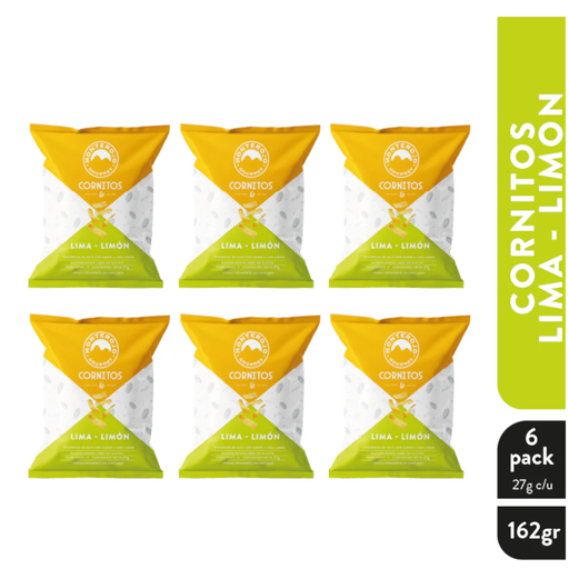[058235] Cornitos Lima Limón Monterojo 162Gr 6 Unidades