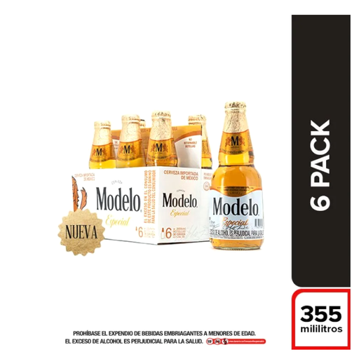 [058251] Cerveza Modelo Botella 355Ml 6 Unidades