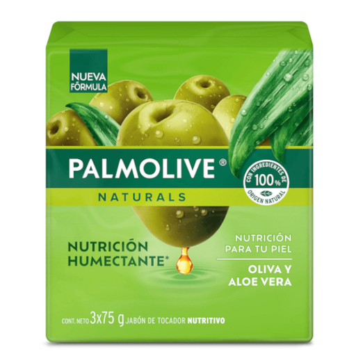 [058254] Jabón Palmolive Oliva Y Aloe Vera 75Gr 3 Unidades