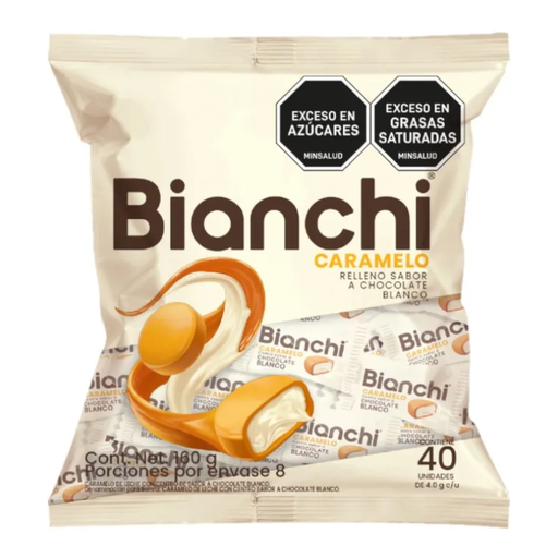 [058277] Caramelo Bianchi Relleno Sabor A Chocolate Blanco 40 Unidades 160Gr