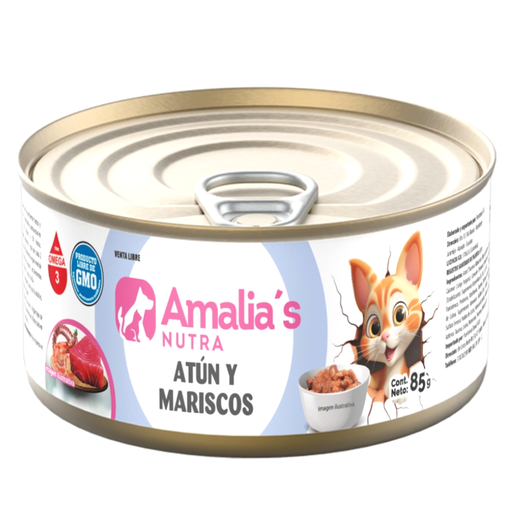 [058321] Conservas Gatos Amalia's Nutra Atún Y Mariscos 85Gr