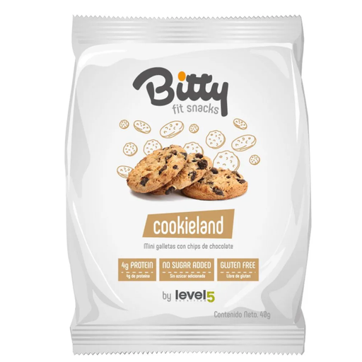 [057649] Fit Snack Galleta Mini Con Chips De Chocolate Bitty Sin Azúcar 40Gr
