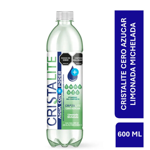 [057354] Agua Limonada Michelada Cristalite Cero Azúcar Pet 600Ml