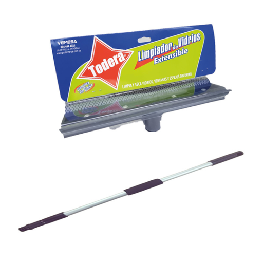 [039741] Limpiador De Vidrios Metálico Extensible Todera