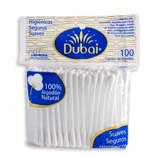 [039372] Copitos 100% Algodón Natural Dubai 100 Unidades