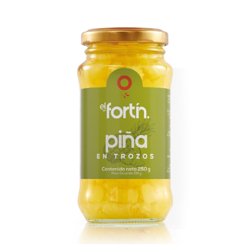 [023252] Piña El Fortín En Trozos Frasco 250Gr