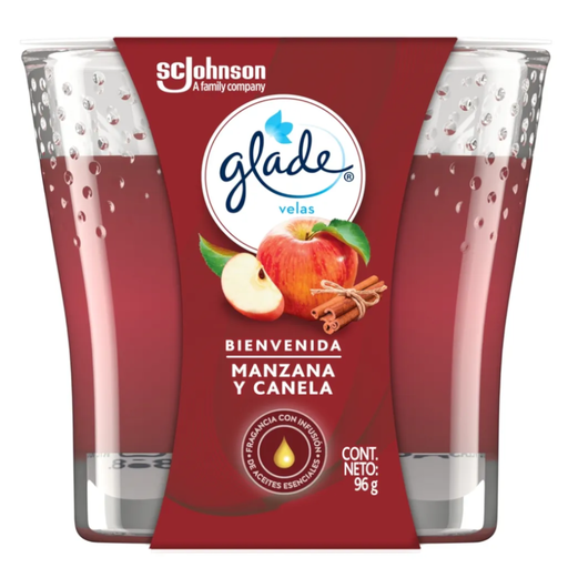 [021114] Vela Aromatizada Glade  Manzana Canela 96Gr