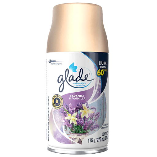 [015690] Ambientador Glade Lavanda Y Vainilla Automático Repuesto Spray 270Ml