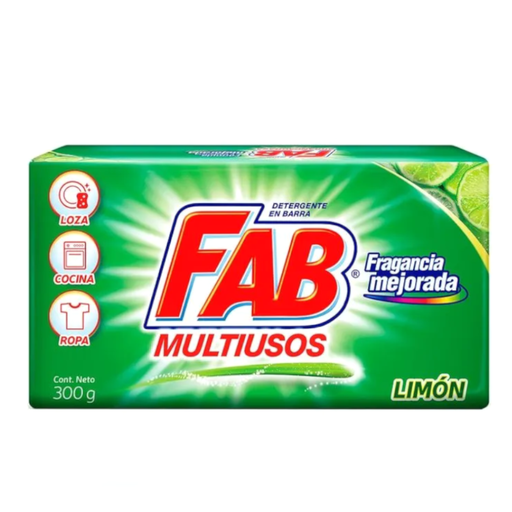 [013844] Jabón Fab Multiusos Barra 300Gr