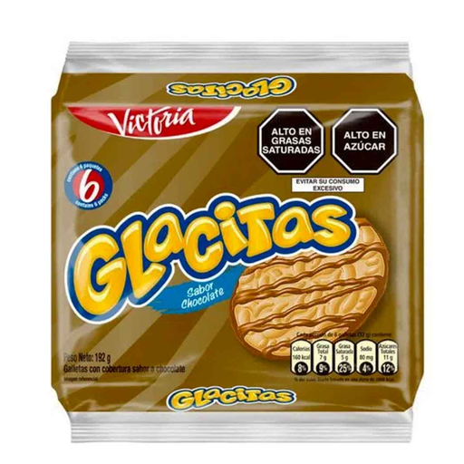[005510] Galletas Glacitas Chocolate 6 Paquetes 192Gr