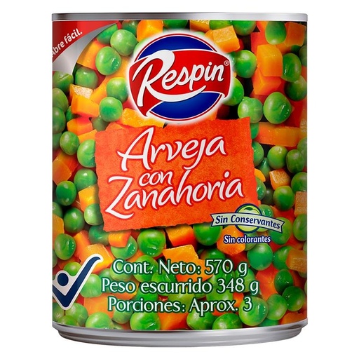 [058368] Arveja Con Zanahoria Respin Lata 570Gr