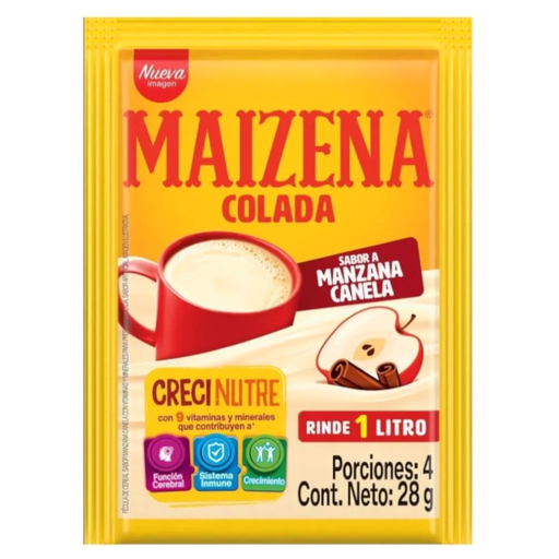[058371] Colada Maizena Manzana Canela Sobre 28Gr