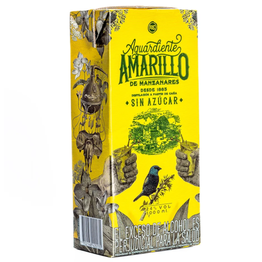 [058407] Aguardiente Amarillo De Manzanares Sin Azúcar Tetrapak 1000Ml