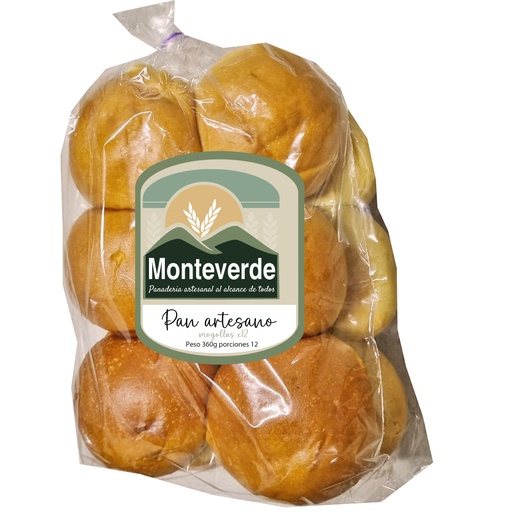 [058409] Pan Campesino Mogolla Monteverde 12 Unidades 360Gr