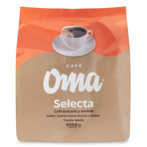 [058436] Café Oma Tostado Y Molido Tostión Medio Bolsa 1000Gr