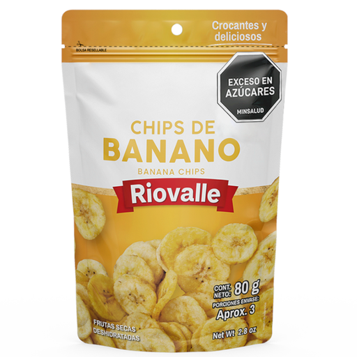 [058441] Chips De Banano Riovalle Bolsa 80Gr