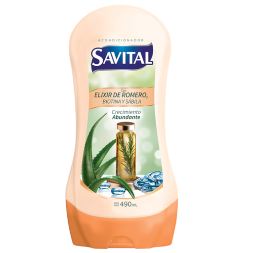 [058444] Acondicionador Savital Con Elixir De Romero Biotina Y Sábila 490Ml