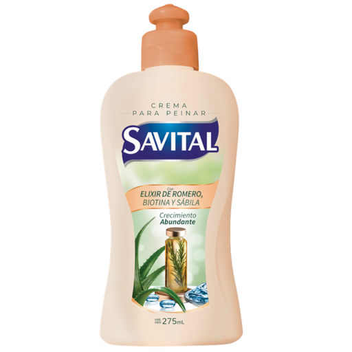 [058445] Crema De Peinar Savital Con Elixir De Romero Biotina Y Sábila 275Ml