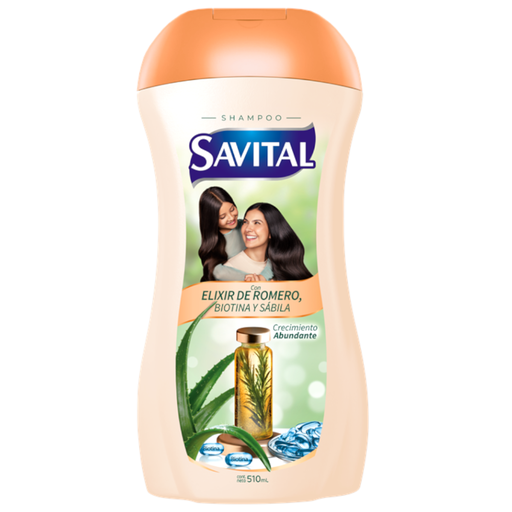 [058446] Shampoo Savital Con Elixir De Romero Biotina Y Sábila 510Ml