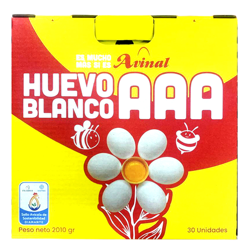 [058474] Huevos Avinal AAA Blanco Maletín 30 Unidades