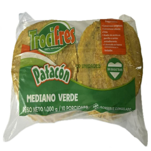 [058483] Patacón Mediano Verde Trocifres 20 Unidades  1000Gr