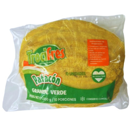[058484] Patacón Grande Verde Trocifres 10 Unidades  1000Gr