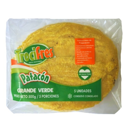 [058485] Patacón Grande Verde Trocifres 5 Unidades  500Gr