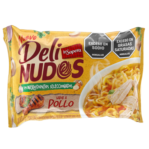 [058504] Sopa Instantánea Con Pastas Delinudos Sabor Pollo 87Gr