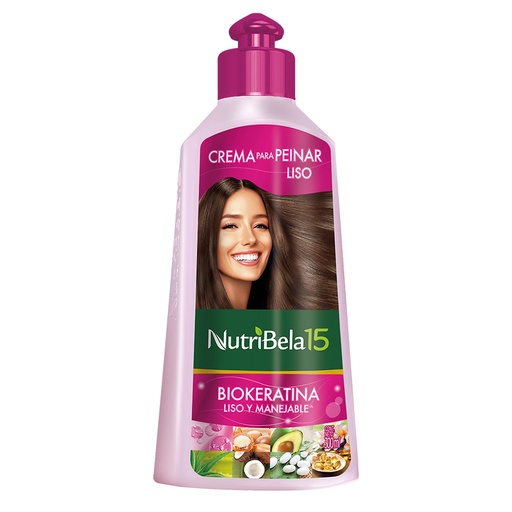 [058507] Crema Para Peinar Liso Nutribela15 Biokeratina 300Ml