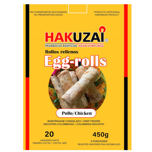 [058517] Rollos Rellenos De Pollo Hakuzai 20 Unidades 450Gr
