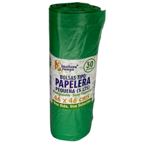 [058522] Bolsa Papelera Pequeña Verde Suave Fragancia 46x46 Cms Plásticos Arango 30 Unidades