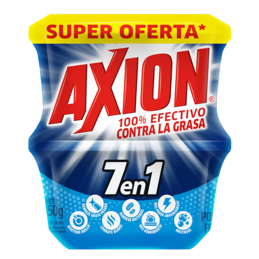 [058533] Lavaplatos Axion En Crema Bicarbonato De Sodio 7en1 450Gr 2 Unidades