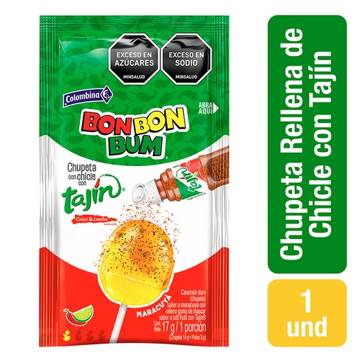 [058546] Bon Bon Bum Con Tajín Maracuyá 17Gr