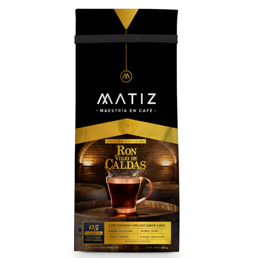 [058568] Café Matiz Tostado Y Molido Sabor Ron Viejo De Caldas Bolsa 340Gr