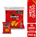Doritos Mega Queso 10 Unidades 340Gr
