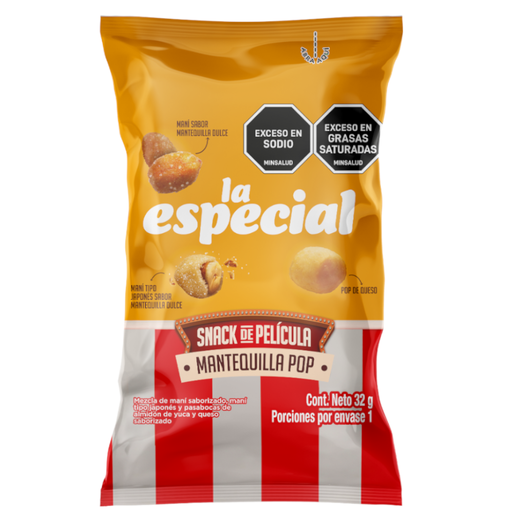 [058618] Maní La Especial Mantequilla Pop 32Gr