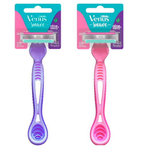 [058625] Máquina Depilar Venus Suave Aloe Vera Colores Surtidos 1 Unidad