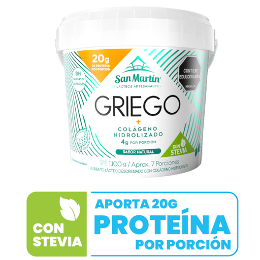 [058650] Yogurt Griego Natural + Colageno Hidrolizado  San Martín 1100Gr