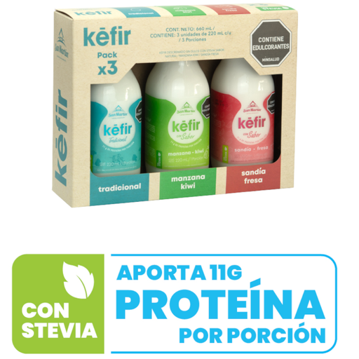 [058662] Kefir Sabores Surtidos San Martín 220Gr 3 Unidades