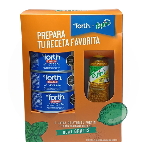 [058729] Lomitos De Atún En Aceite De Soya El Fortín 150Gr 3 Unidades Gratis Tajín