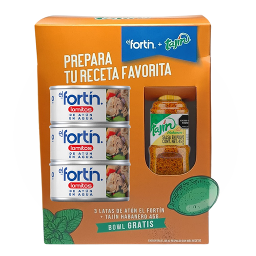 [058730] Lomitos De Atún En Agua El Fortín 150Gr 3 Unidades Gratis Tajín