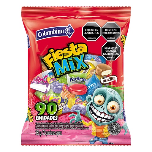 [058736] Fiesta Mix  Halloween Colombina Bolsa 90 Unidades 380Gr