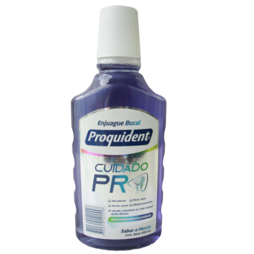 [058760] Enjuague Bucal Proquident Cuidado Pro Sabor Menta 500Ml